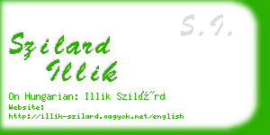 szilard illik business card